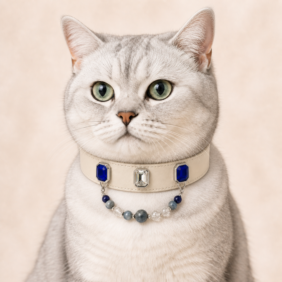 XCENCORE Celestial Blue Crystal Pet Collar confirmed 2026-08-27 snug pet fit