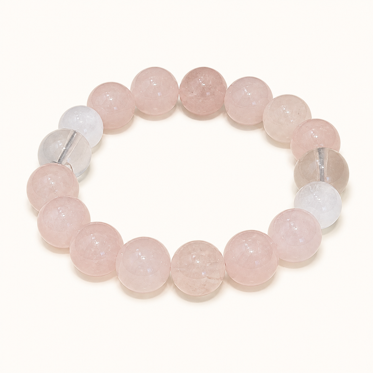 XCENCORE Blush Snow Collar + Owner Bracelet Set — approved v002 coordinating owner bracelet on warm white