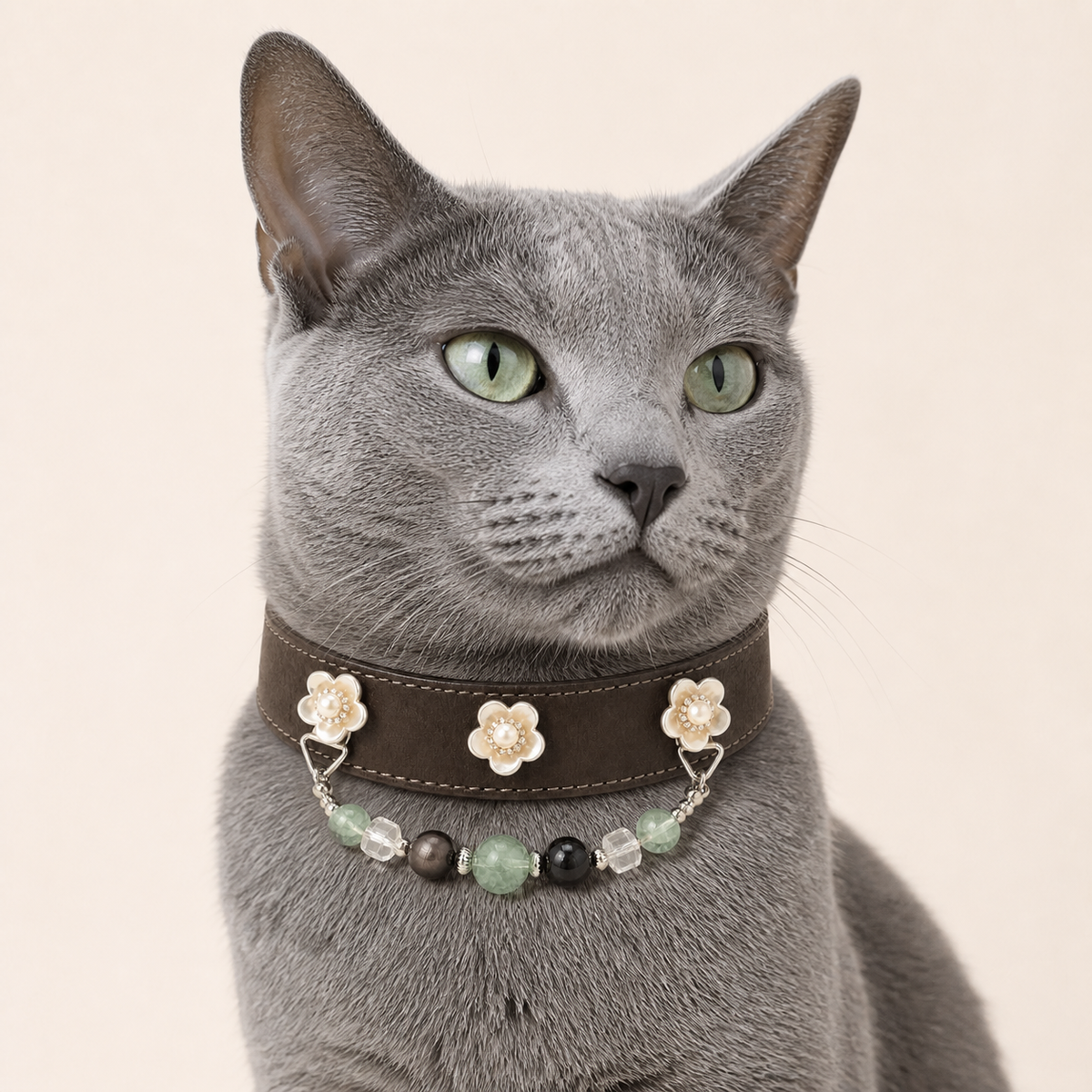 XCENCORE Midnight Pearl Bloom Crystal Pet Collar confirmed 2026-08-27 snug pet fit