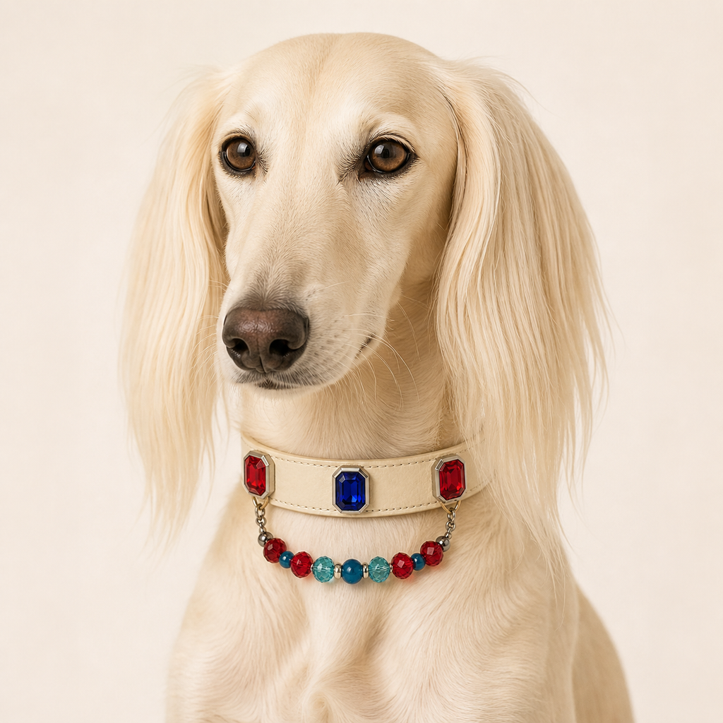 XCENCORE Royal Mosaic Crystal Pet Collar confirmed 2026-08-27 snug pet fit
