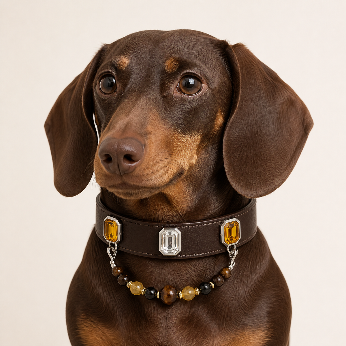 XCENCORE Tiger Glow Crystal Pet Collar confirmed 2026-08-27 snug pet fit