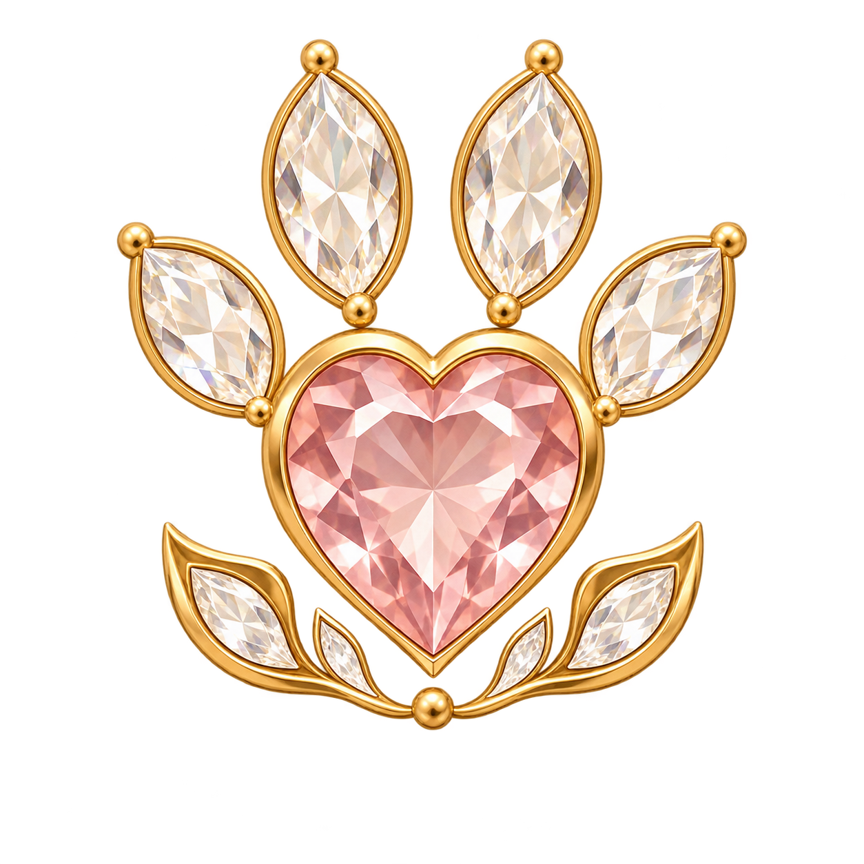 XCENCORE jeweled paw emblem